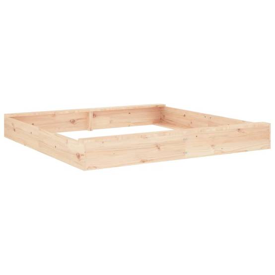 Bac à sable - Maison de jeu pour enfants avec sièges carré bois de pin massif-JU12115 - Image 6