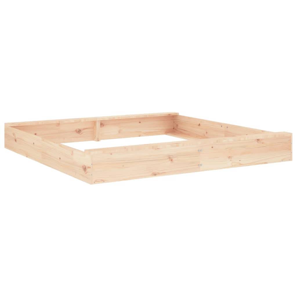 Bac à sable - Maison de jeu pour enfants avec sièges carré bois de pin massif-JU12115 - Image 6