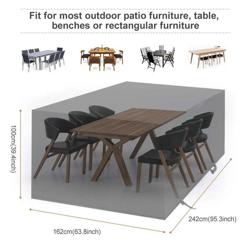 IntiMeg - Housse Salon de Jardin 210D Oxford Housse de Protection Salon de Jardin Housse Table Jardin Bâche Salon de Jardin Imperméable Résistant IntiMeg - Image 5