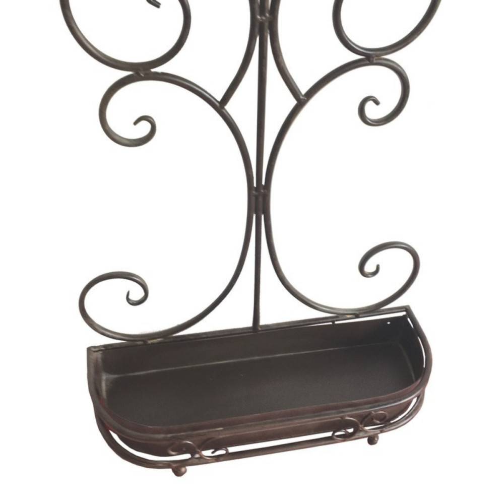 ~ Porte-Parapluie en fer forgé marron 70 x 39 cm Chemin de campagne - Imagen 3