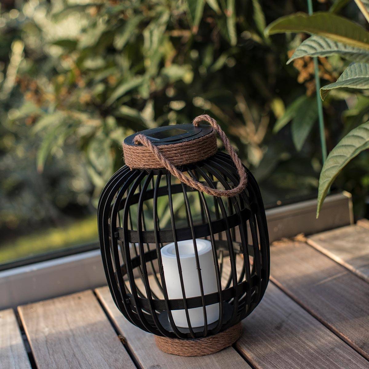Lumisky - Lanterne solaire décorative FIDJY Noir Acier H30cm - Imagen 4