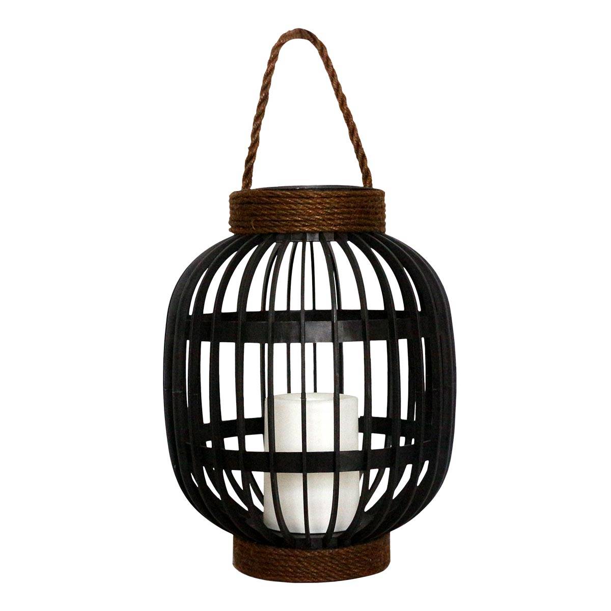 Lumisky - Lanterne solaire décorative FIDJY Noir Acier H30cm - Imagen 1