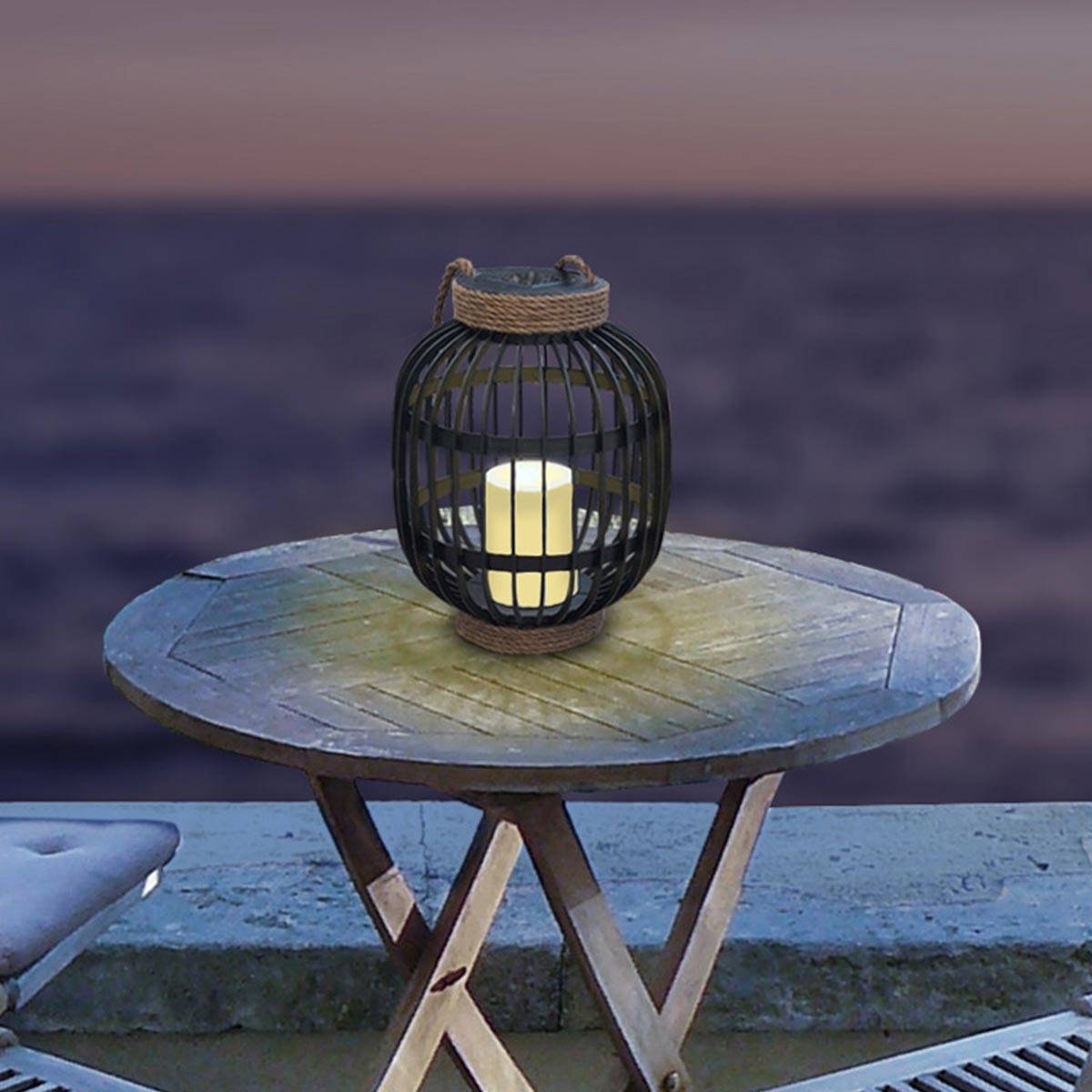 Lumisky - Lanterne solaire décorative FIDJY Noir Acier H30cm - Imagen 5
