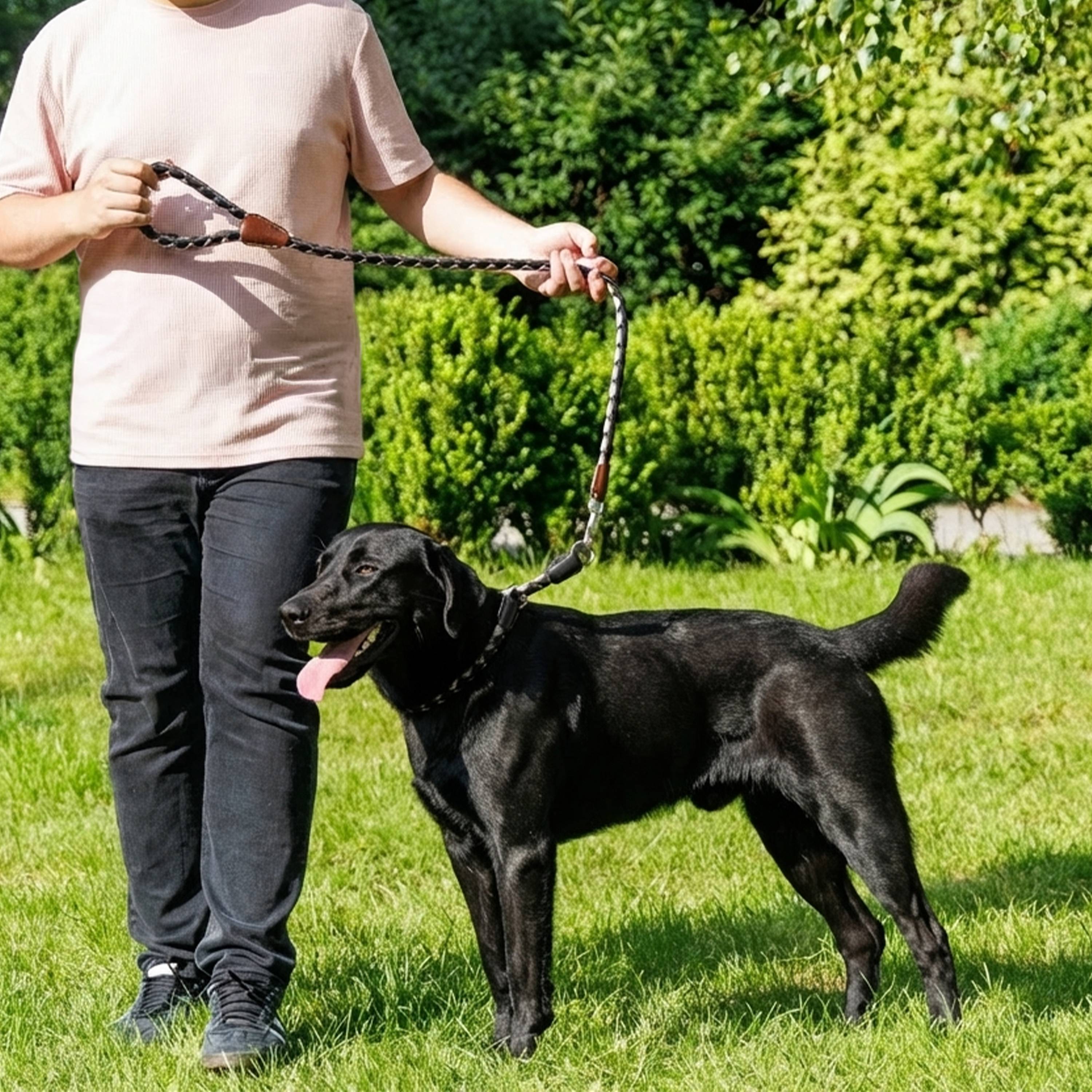 Ferplast - Laisse pour Chiens en Nylon tressé TWIST MATIC G18/110, avec Mousqueton Magnétique Automatique - Imagen 3