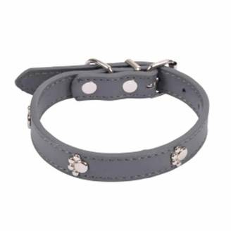 Collier Fantaisie pour Chien "Pattes" 35cm Anthracite