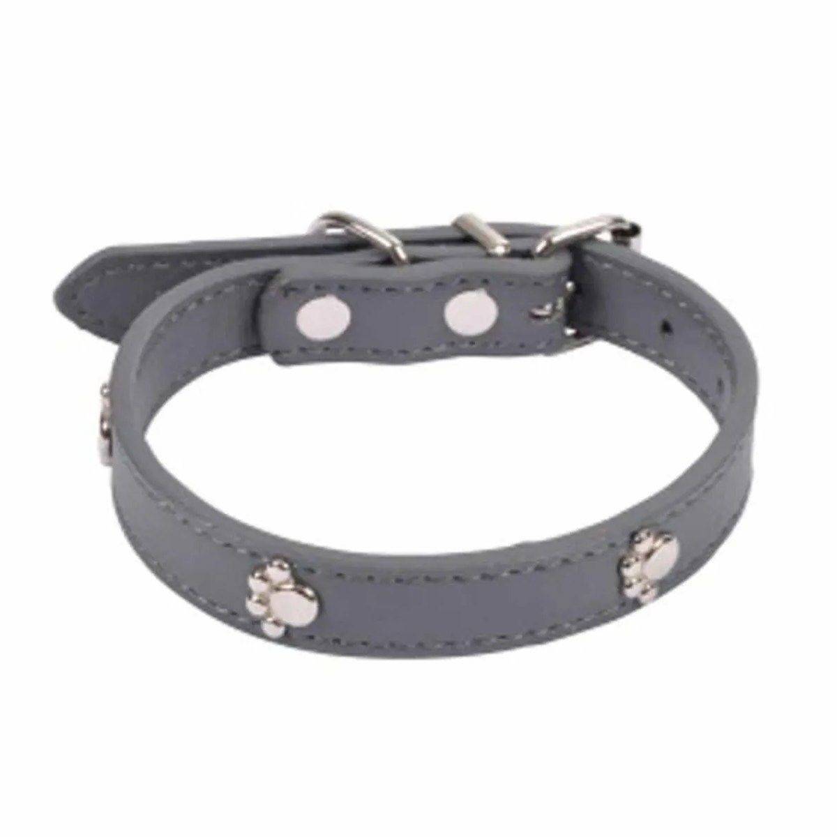 Collier Fantaisie pour Chien "Pattes" 35cm Anthracite - Image 1
