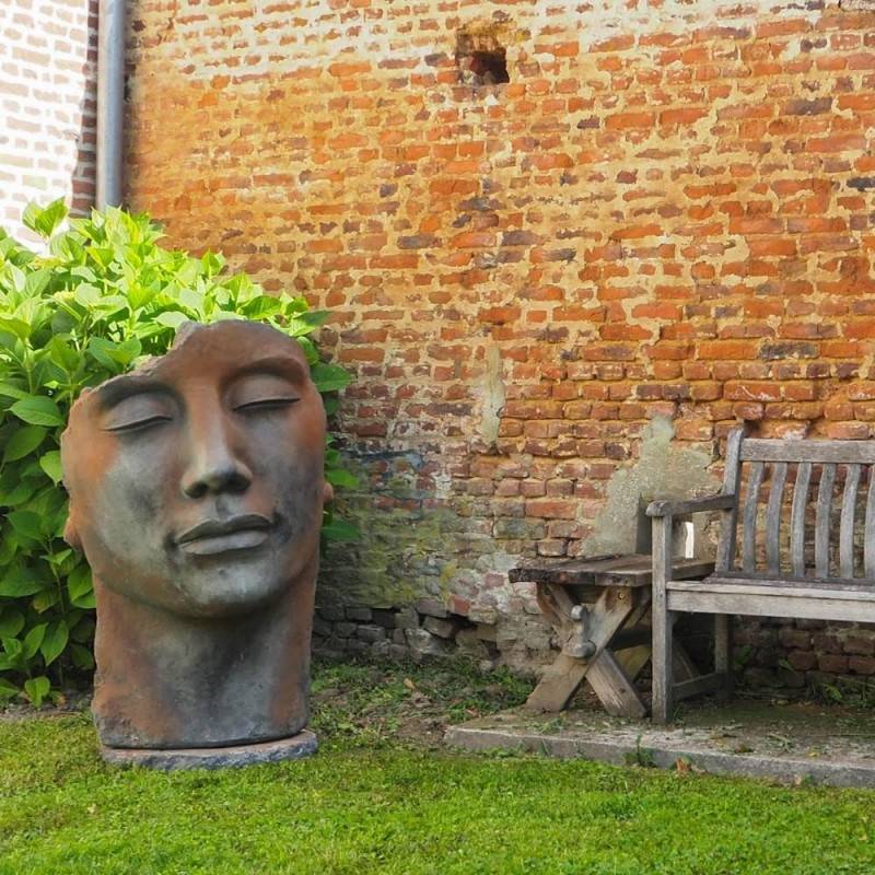 Jardinex - Statue visage homme extérieur grand format - Rouille 115 cm - Jardinex - Imagen 2
