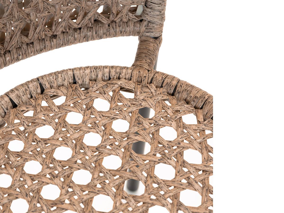 Lot de 4 Fauteuil en jardin en résine tressée imitation rotin Cocos - Jardiline - Imagen 5