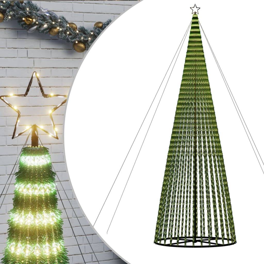 Vidaxl - Sapin de Noël à LED 1544 LED blanc chaud 500 cm vidaXL 358072 - Image 2