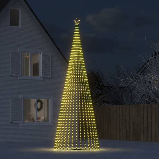 Vidaxl - Sapin de Noël à LED 1544 LED blanc chaud 500 cm vidaXL 358072 - Image 1