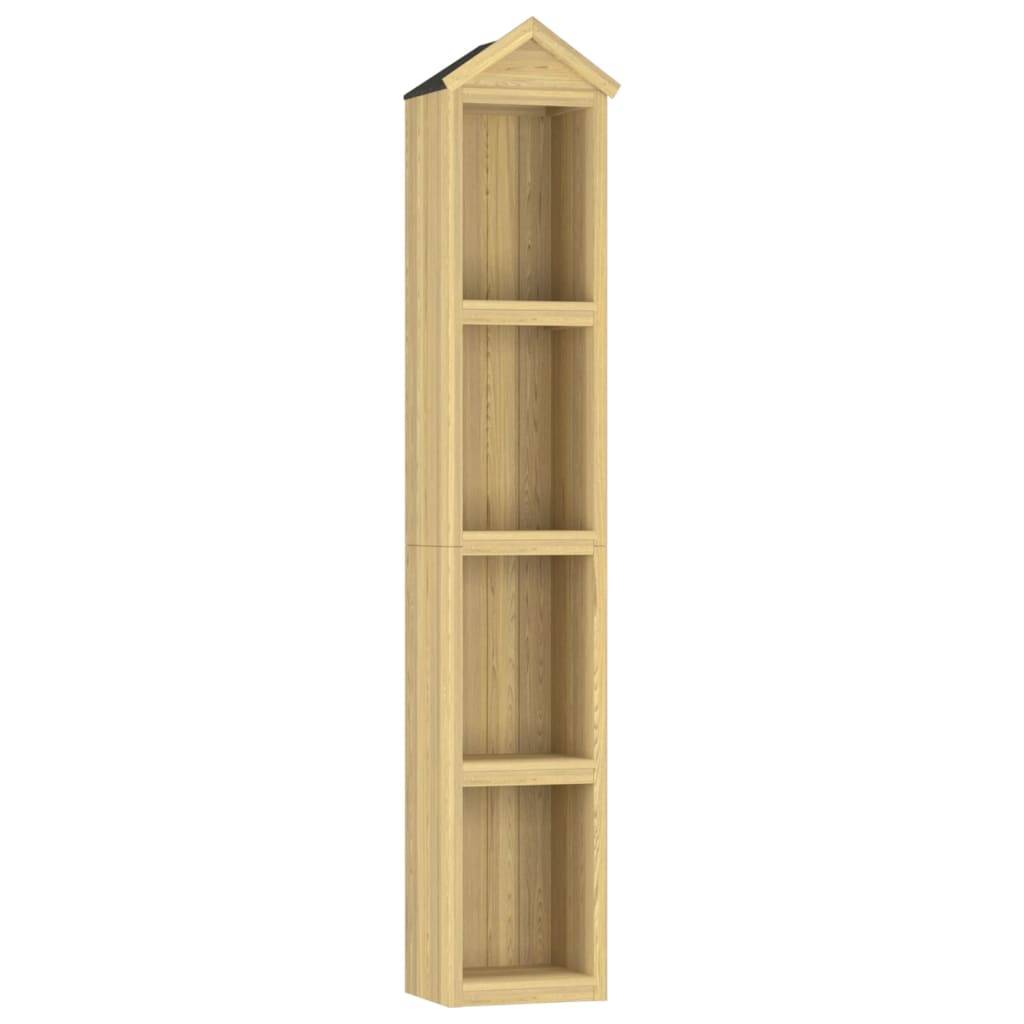 Helloshop26 - Abri de jardin cabane cabanon maison de stockage remise extérieur hangar outils robuste 40 x 33 x 222 cm Bois de pin imprégné marron - Imagen 1