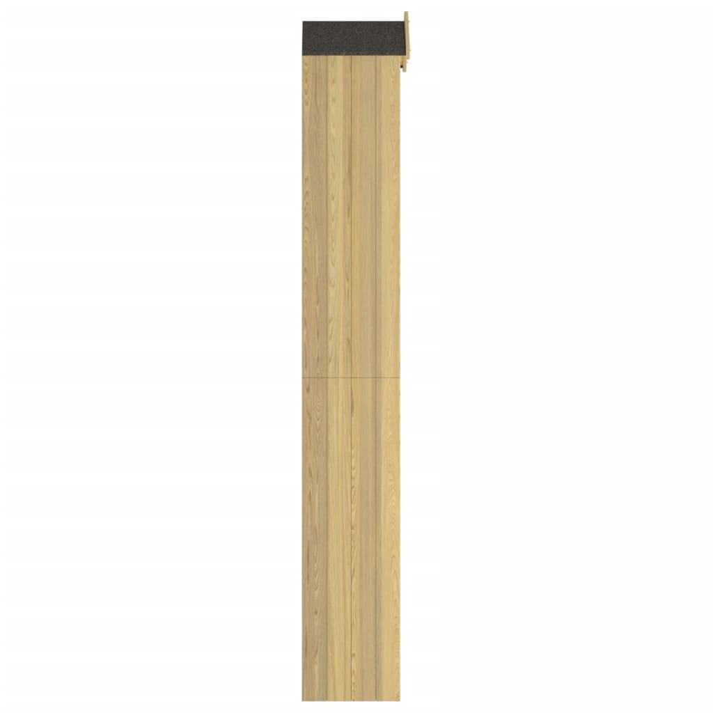 Helloshop26 - Abri de jardin cabane cabanon maison de stockage remise extérieur hangar outils robuste 40 x 33 x 222 cm Bois de pin imprégné marron - Imagen 3