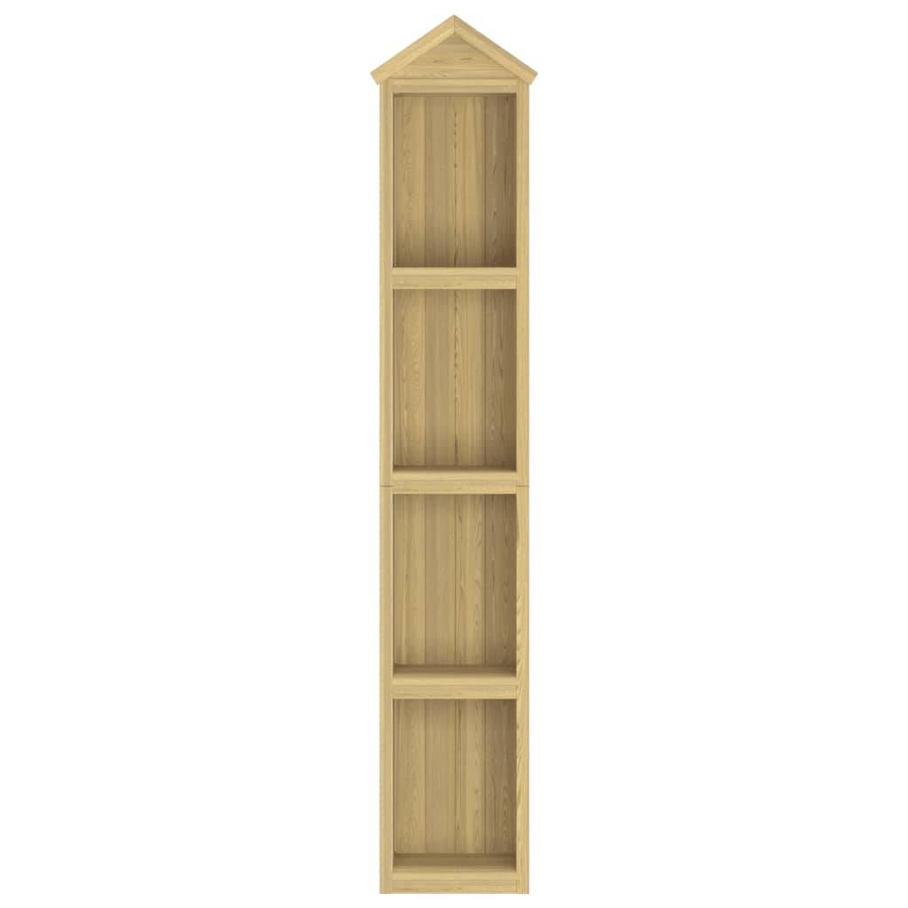 Helloshop26 - Abri de jardin cabane cabanon maison de stockage remise extérieur hangar outils robuste 40 x 33 x 222 cm Bois de pin imprégné marron - Imagen 2