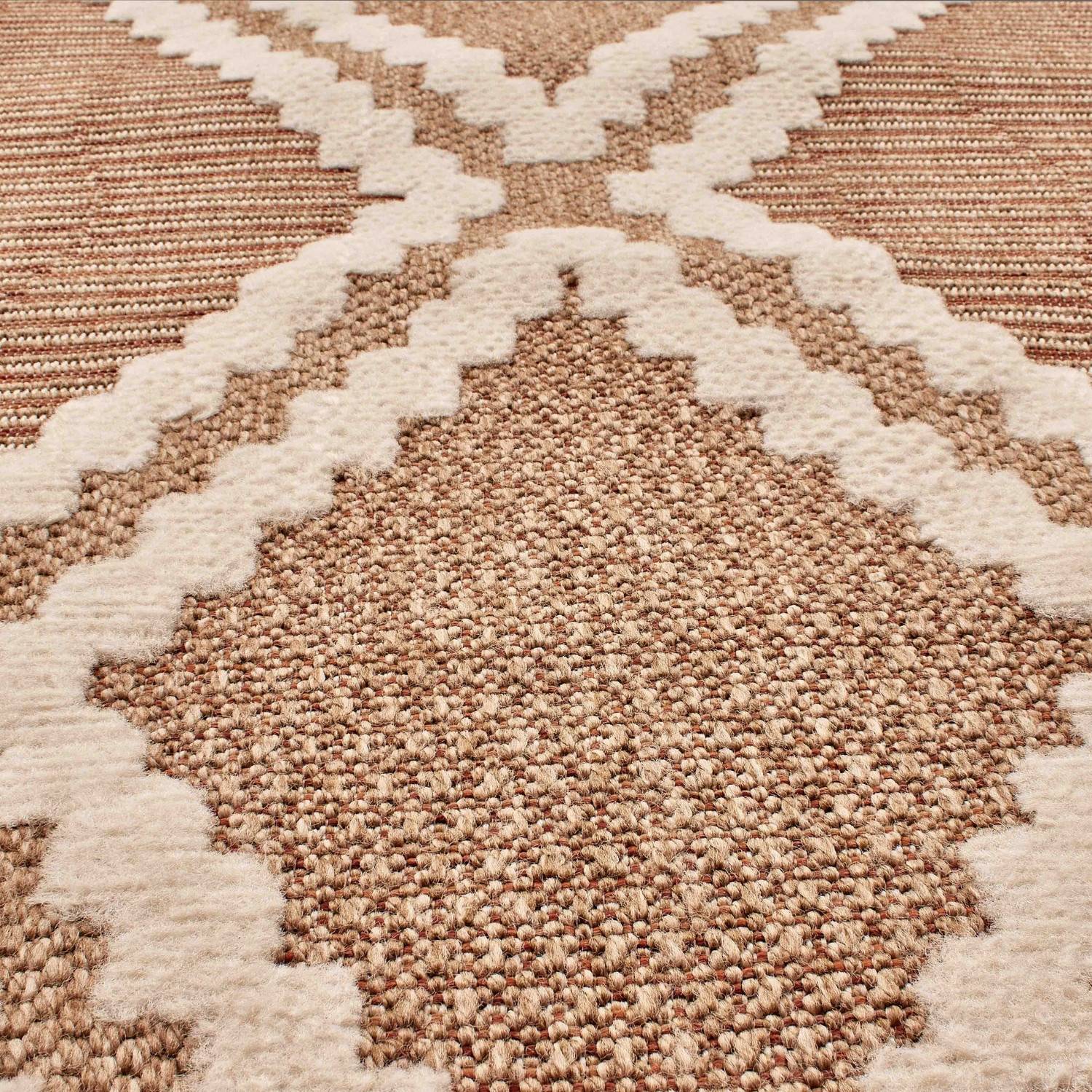 Autre - Tapis intérieur et extérieur en polypropylène marron 60x180cm - Imagen 2