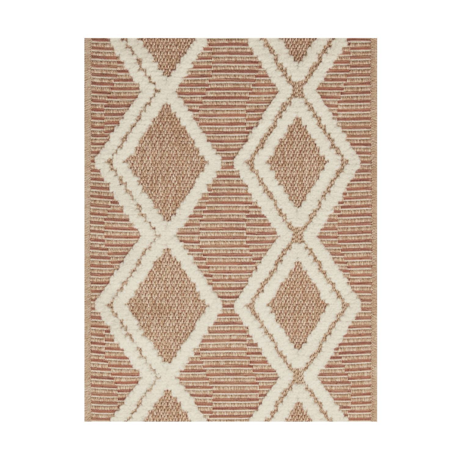 Autre - Tapis intérieur et extérieur en polypropylène marron 60x180cm - Imagen 1