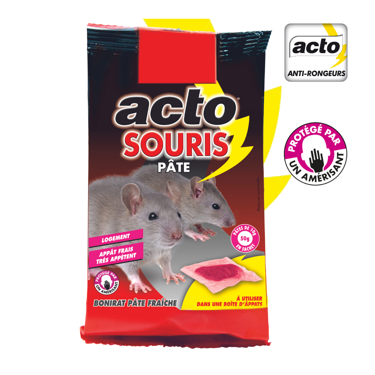 Acto - Pasta Cebo Ratón Acto eliminación Rápida De Ratones - Acto - Imagen 2