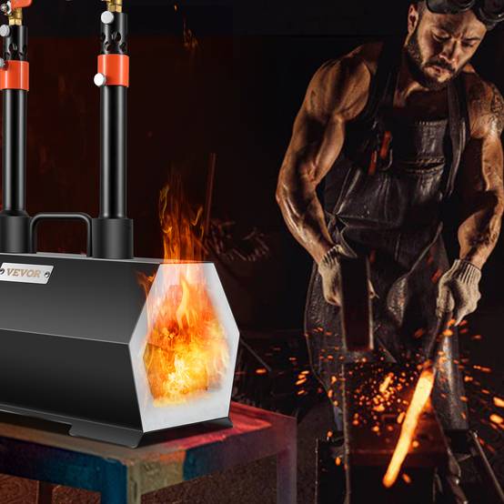 Vevor - VEVOR Forge au Gaz Propane Four de Fusion avec 2 Brûleurs Forgerons Couteliers - Image 8