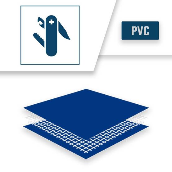 Bâche PVC 2x3 m Bleue - Garantie 10 ans - XP640MU - Bâche de protection étanche - Résistance Anti-UV - Made in France TECPLAST - Imagen 4