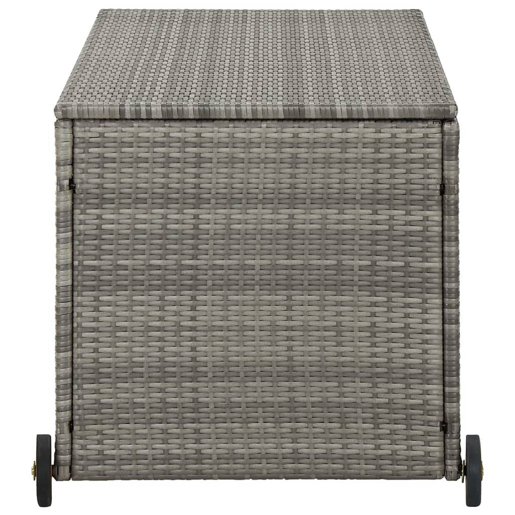 Helloshop26 - Coffre boîte meuble de jardin rangement 120 x 65 x 61 cm rotin gris clair - Imagen 3