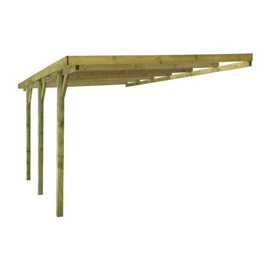 Altanka - Carport, abri de voiture 3x5.24 m - 15 m2 - adossé - CAR6 - ALTANKA - Imagen 4