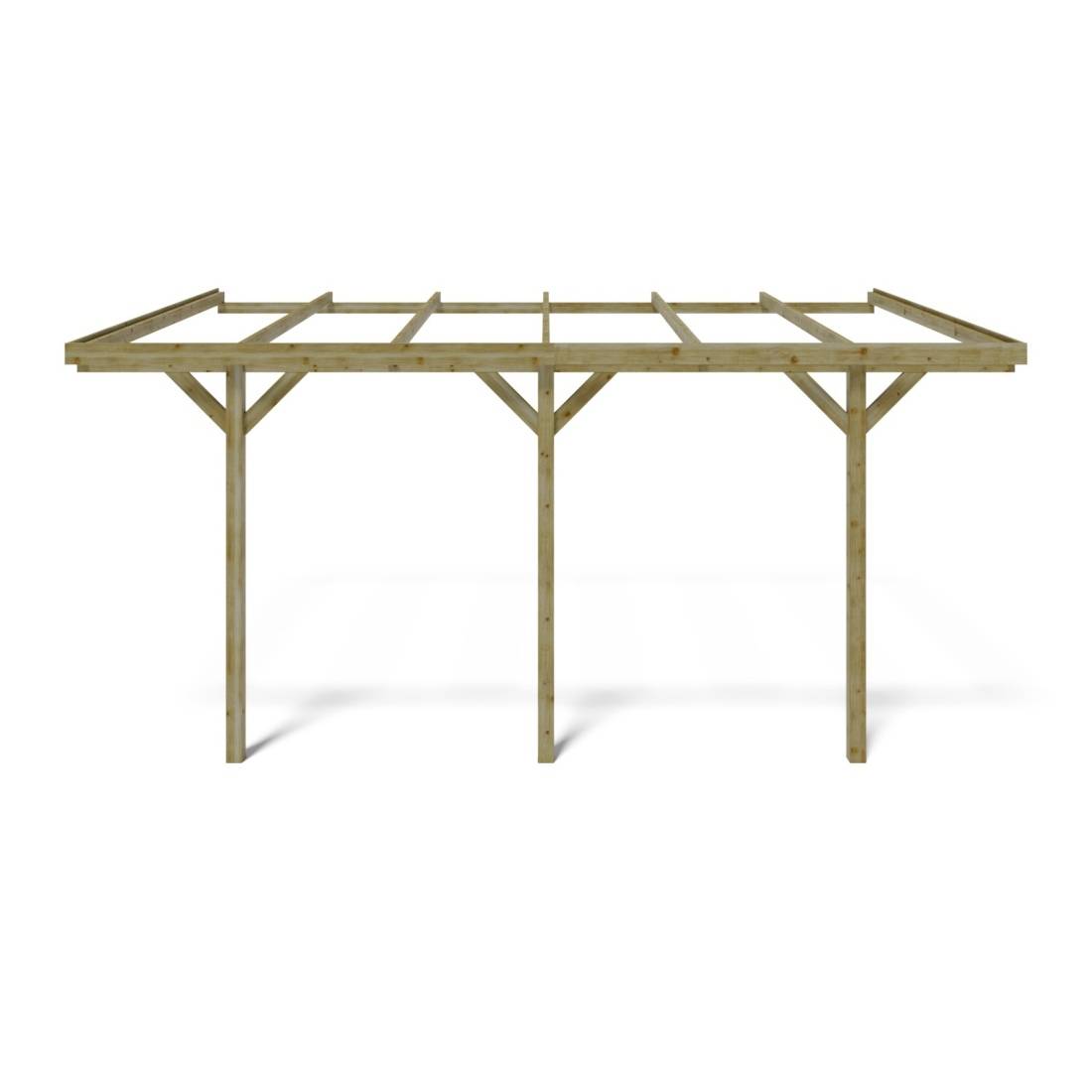Altanka - Carport, abri de voiture 3x5.24 m - 15 m2 - adossé - CAR6 - ALTANKA - Imagen 3