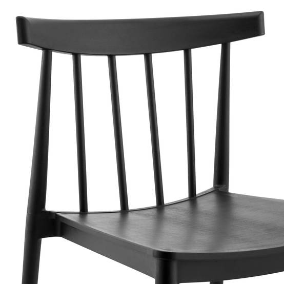 Oviala - Chaise de terrasse en polypropylène noire Lisboa - Oviala - Image 5