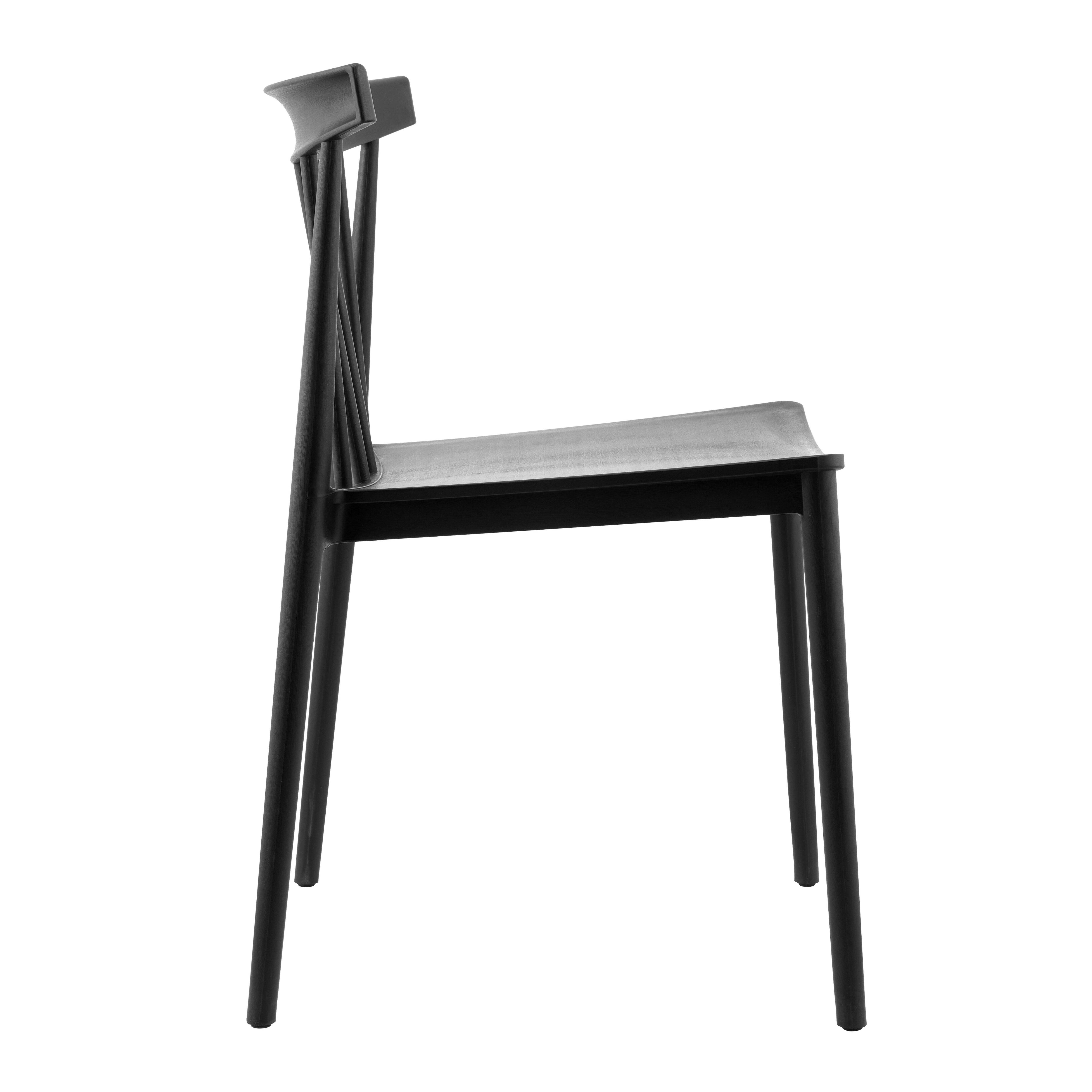 Oviala - Chaise de terrasse en polypropylène noire Lisboa - Oviala - Image 2
