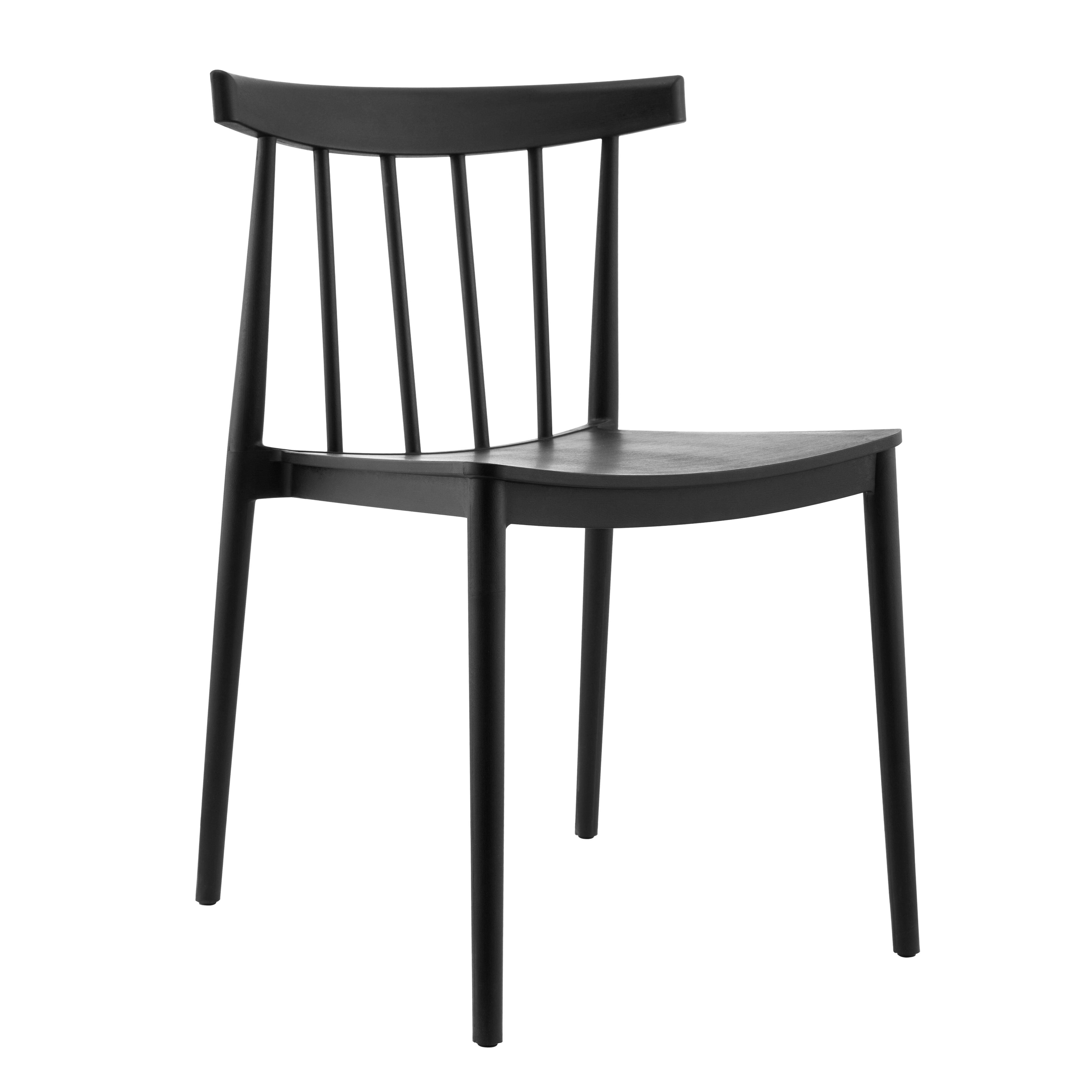 Oviala - Chaise de terrasse en polypropylène noire Lisboa - Oviala - Image 1