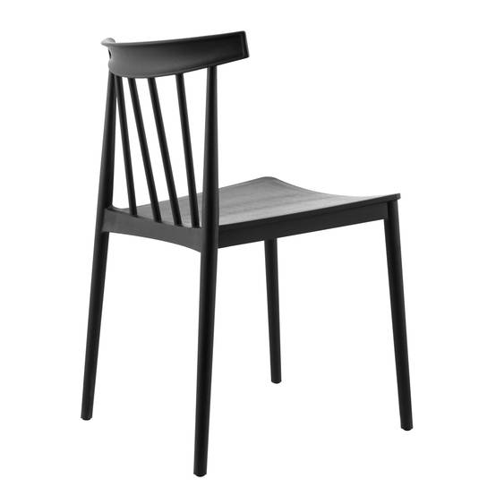 Oviala - Chaise de terrasse en polypropylène noire Lisboa - Oviala - Image 3