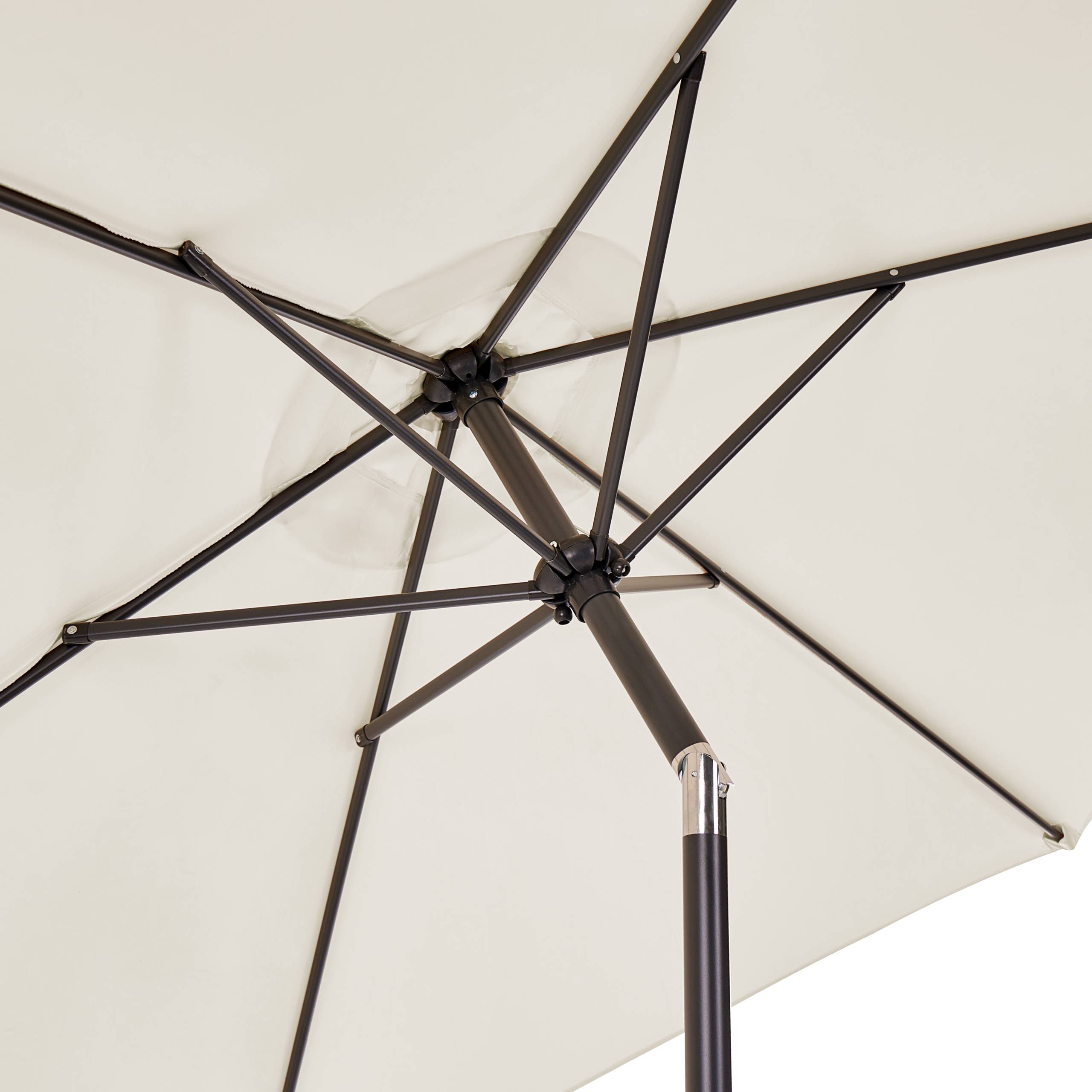 Beliani - Parasol droit Tissu Beige clair VARESE - Beliani - Imagen 7
