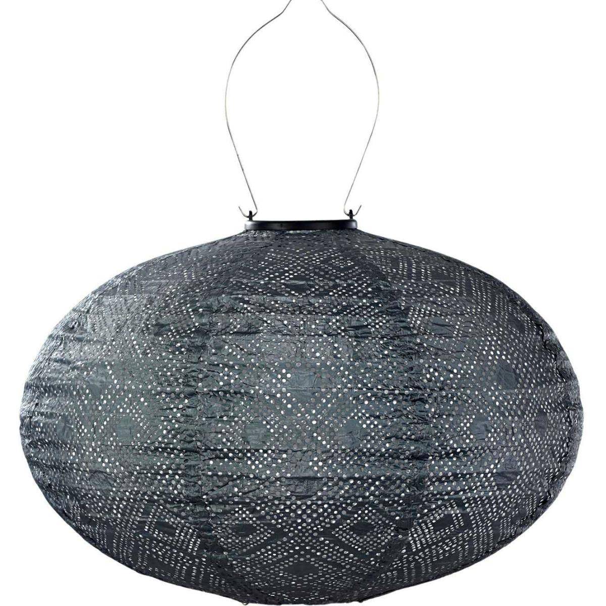 Lumiz - Lanterne solaire Oval 40 cm Mosaic - Grey Blue - Imagen 1