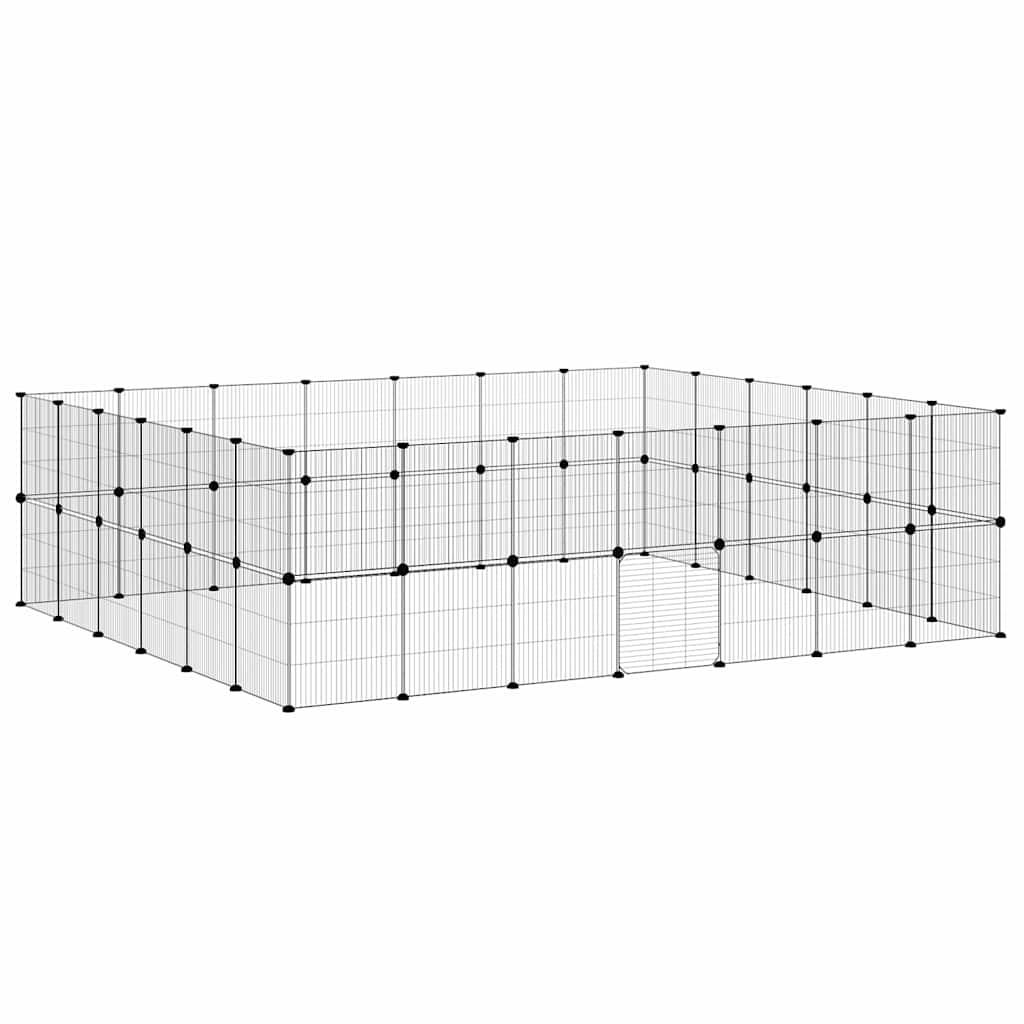Vidaxl - Cage animaux de compagnie à 52 panneaux et porte Noir 245x210x70 cm vidaXL 3114047 - Imagen 4