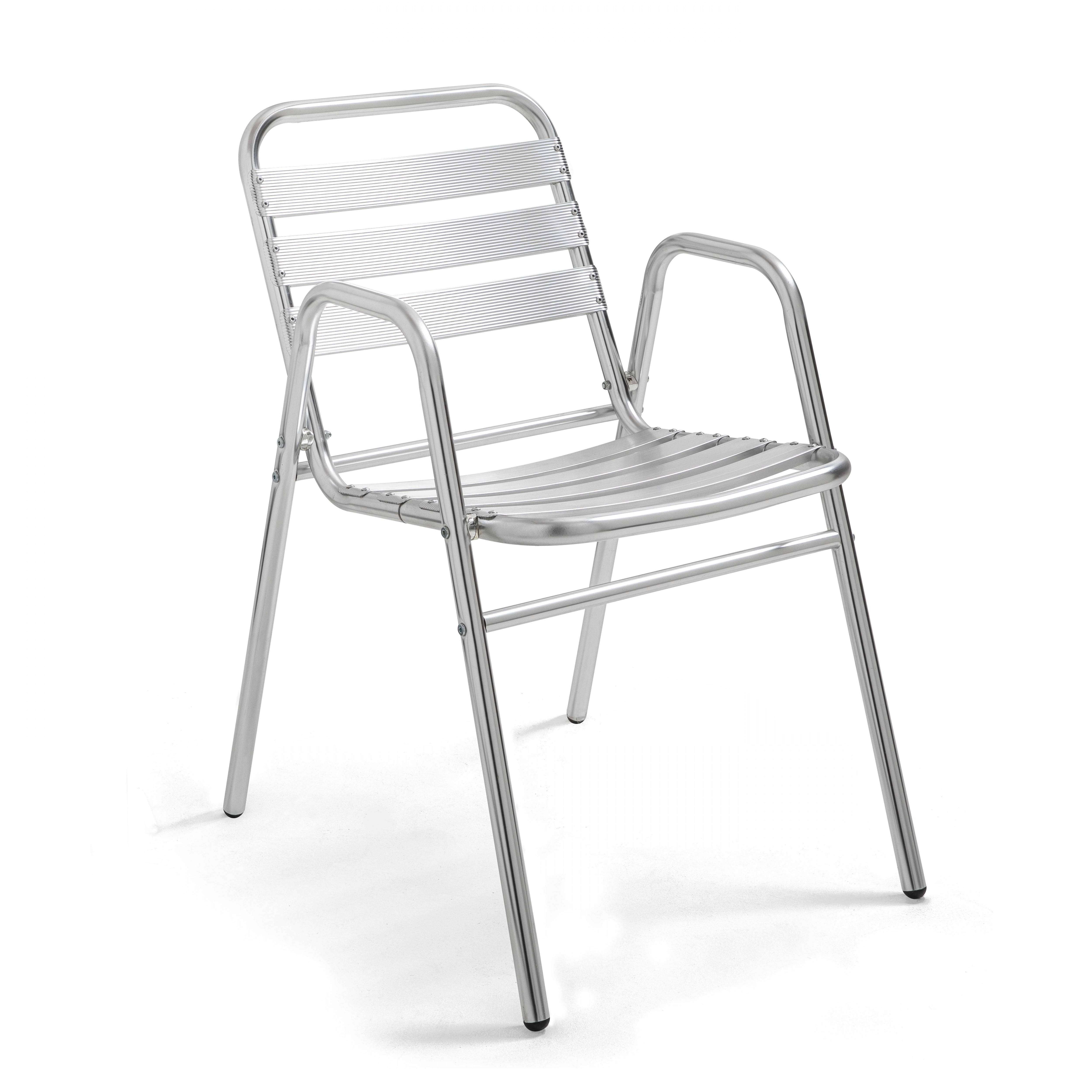 Oviala - Lot 4 fauteuils de jardin aluminium gris Nothing Hill - Oviala - Imagen 2