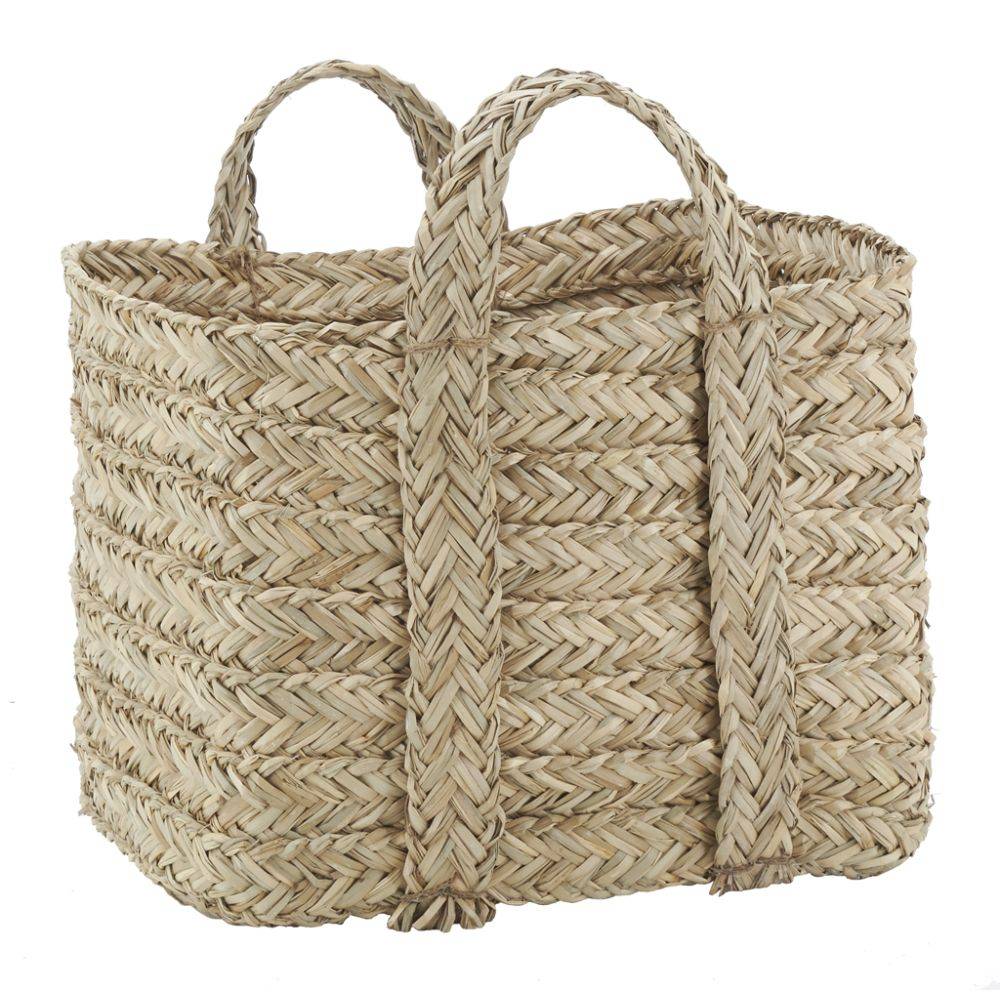 Aubry Gaspard - Corbeilles carrées en jonc naturel tressé (lot de 3) - Imagen 3