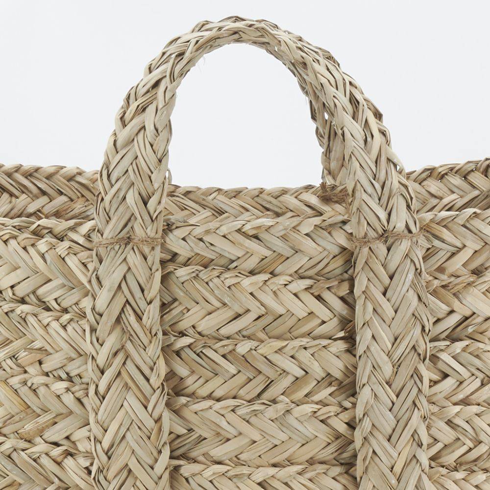 Aubry Gaspard - Corbeilles carrées en jonc naturel tressé (lot de 3) - Imagen 4