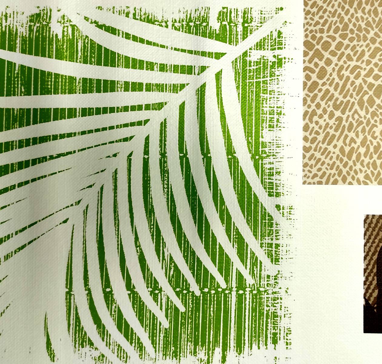 Nappe Composition PVC Base Polyester Anti-taches Palmier Vert Taille 140X200 CM - Imagen 2