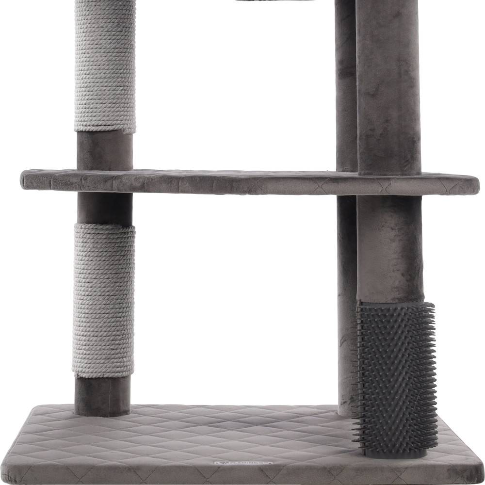 Flamingo - Arbre à chat Fulgur Gris 76 x 58 x H 125 pour chat - Imagen 2