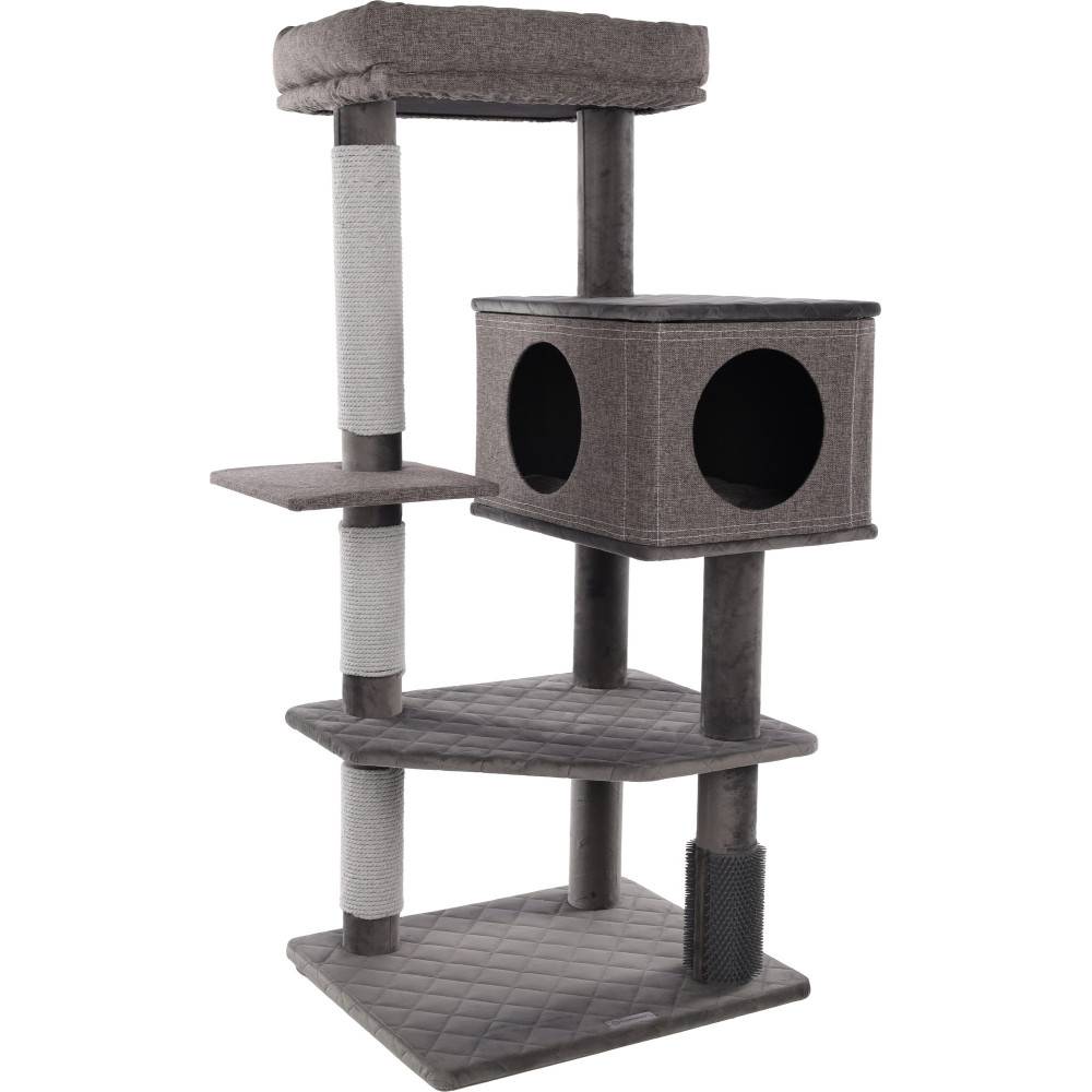 Flamingo - Arbre à chat Fulgur Gris 76 x 58 x H 125 pour chat - Imagen 1