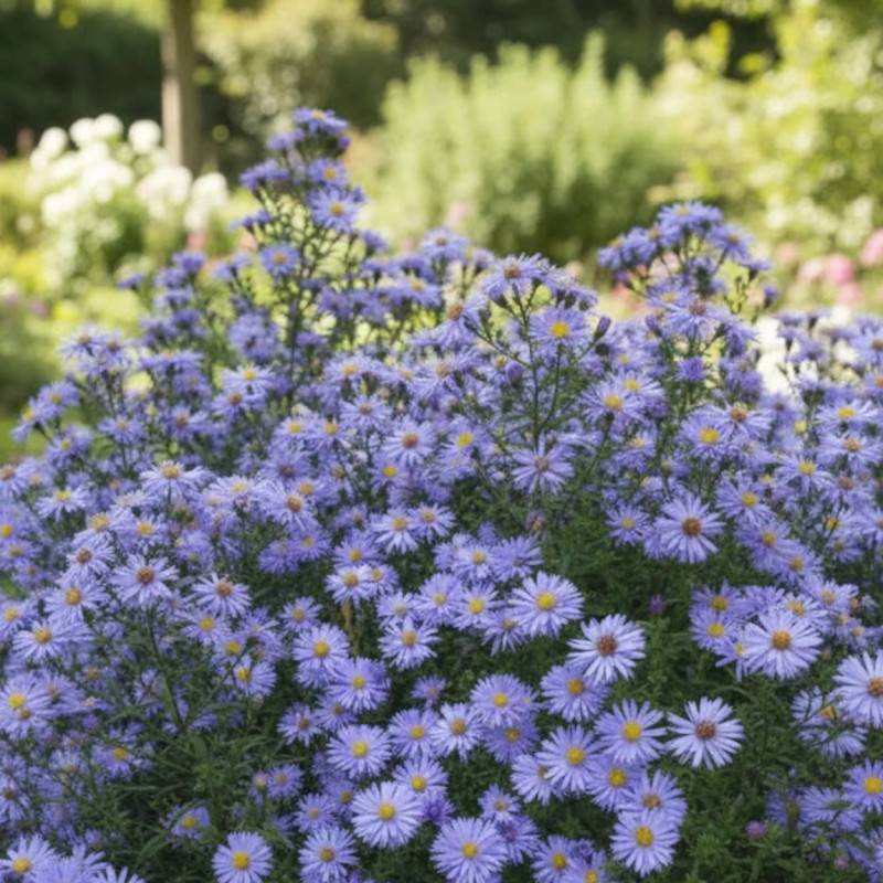 Aster d'automne Silberblaukissen, Aster dumosus à fleurs Bleue/ - feuillage Caduc - Godet - 5/20 cm - Imagen 3