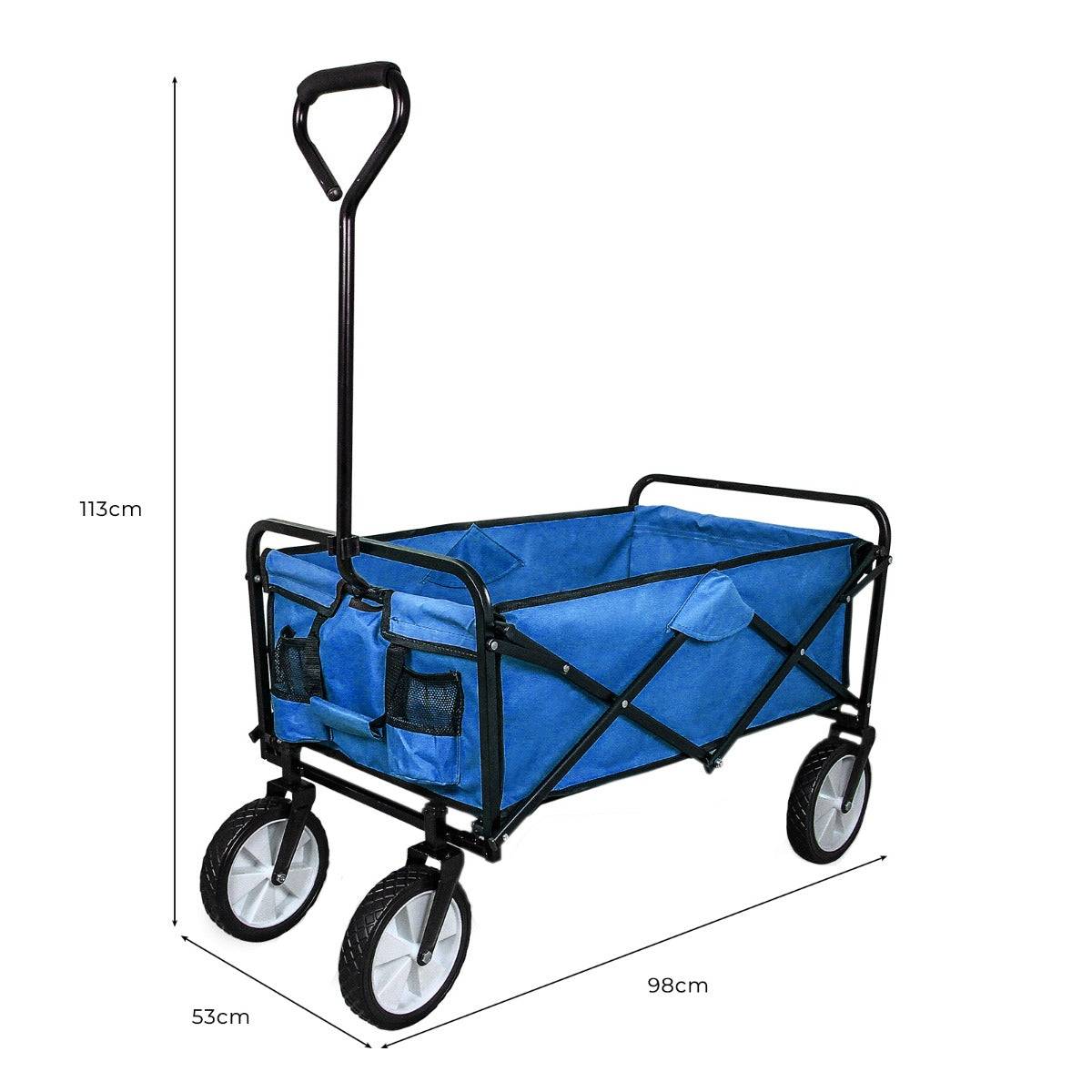 Monstershop - Chariot Pliable de Jardin – Bleu - Imagen 5