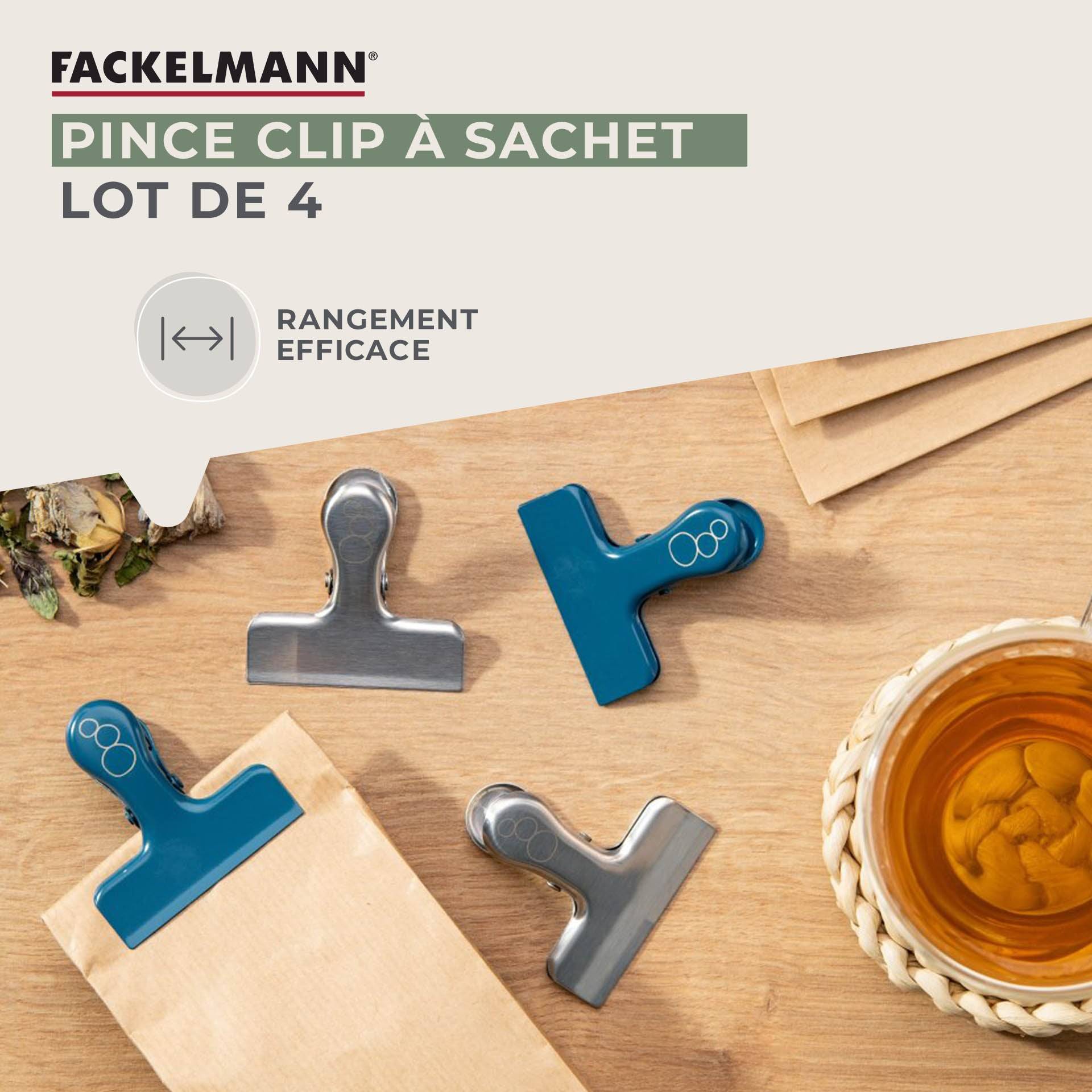 Lot de 4 pinces inox pour fermer les sachets Fackelmann Balance - Image 2
