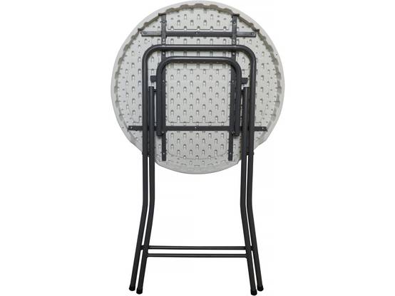 Table Haute Pliante En Plastique ø 80 Cm "lili" - Blanc -habitat Et Jardin - Image 3