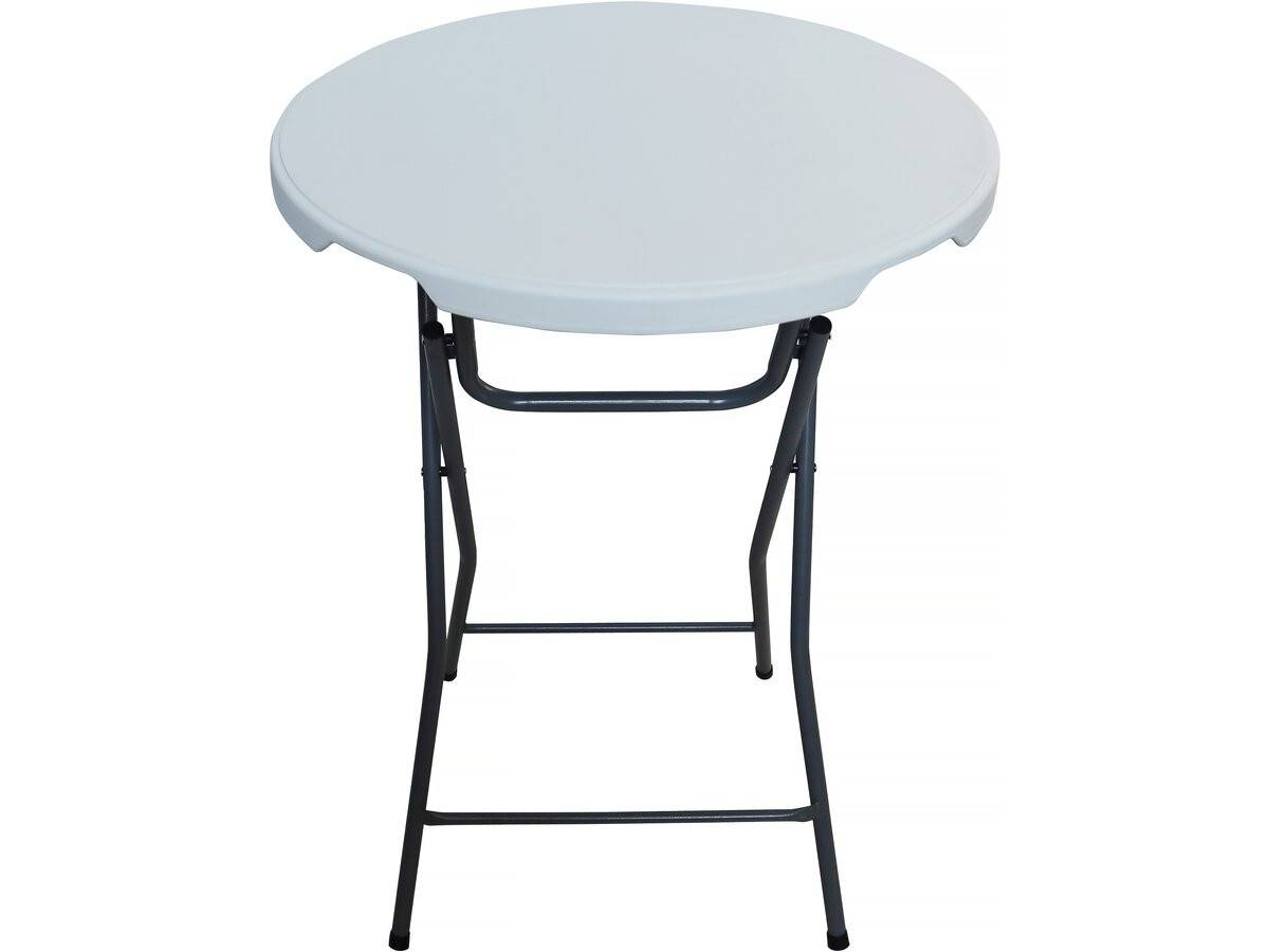 Table Haute Pliante En Plastique ø 80 Cm "lili" - Blanc -habitat Et Jardin - Image 1