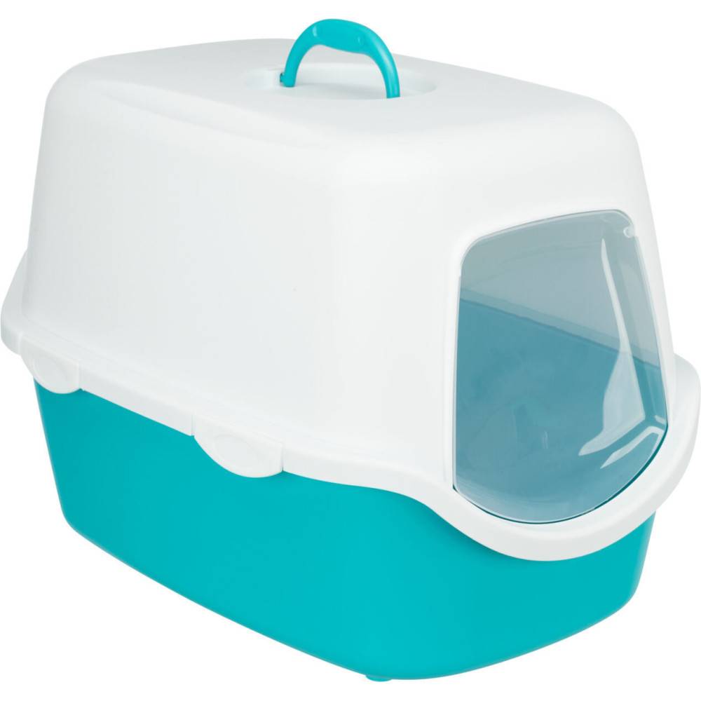 Trixie - Trixie - Maison de toilette Vico 40 x 56 cm x H40 Turquoise pour chat - Image 1