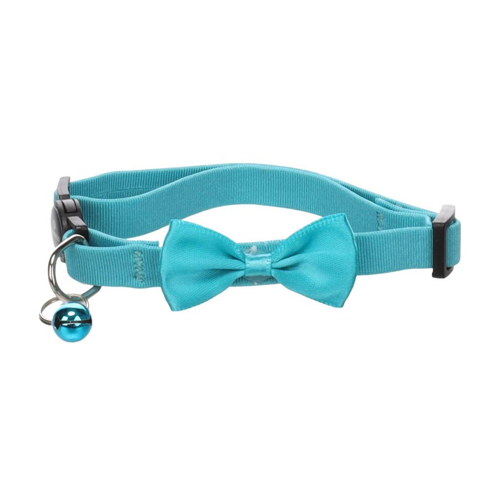 Collier avec nœud Castor Turquoise 20 – 35 cm pour chat - Image 1