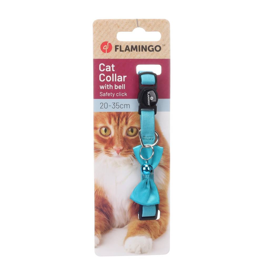 Collier avec nœud Castor Turquoise 20 – 35 cm pour chat - Image 3