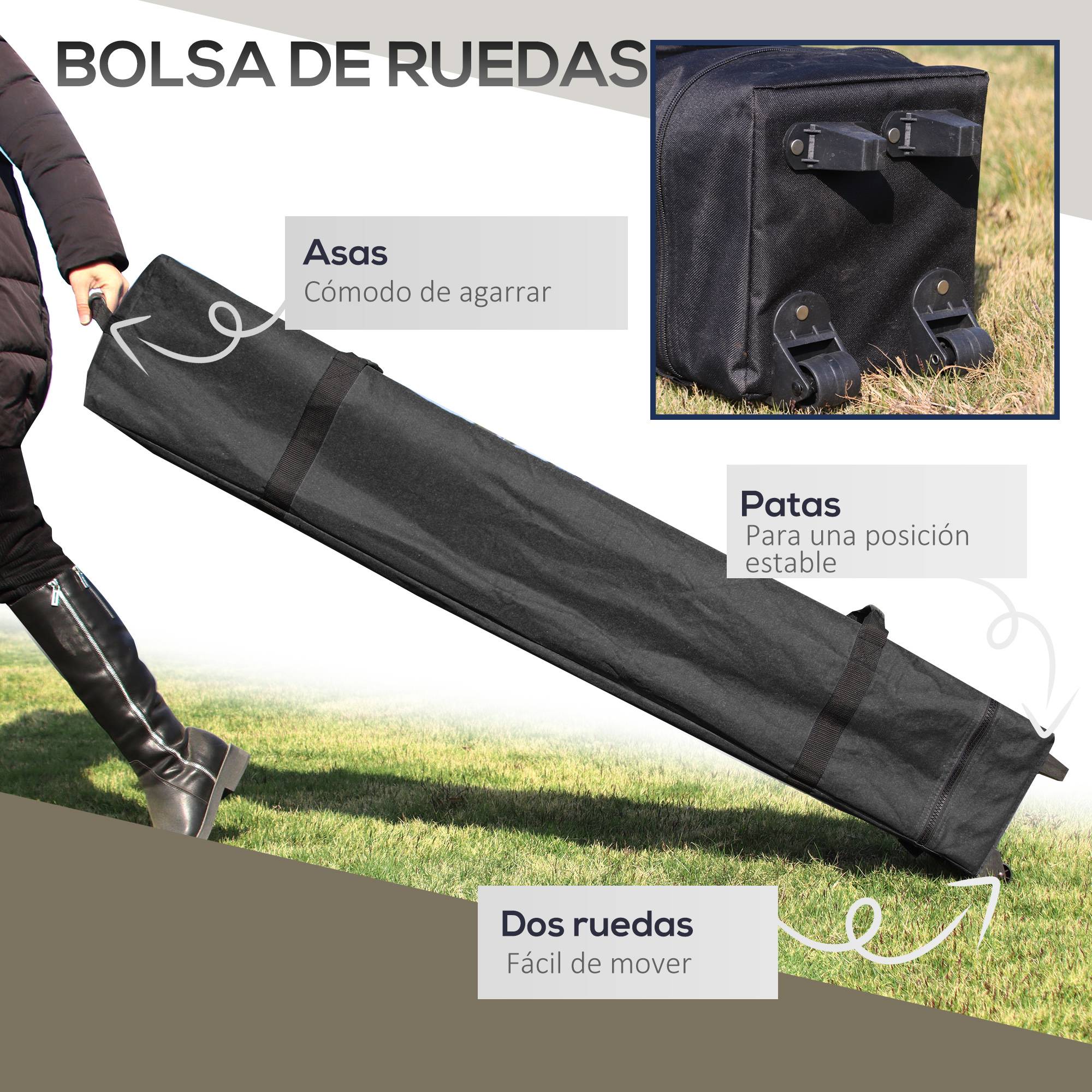 ComfortXL - Tonnelle pliante métal jardin réception moustiquaires protection UV50+ 392 x 392 cm gris - ComfortXL Outdoor Living - Image 6