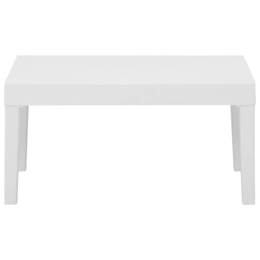 Table de salon de jardin plastique blanc 65 x 65 x 33 cm - PANGIVO - Image 2