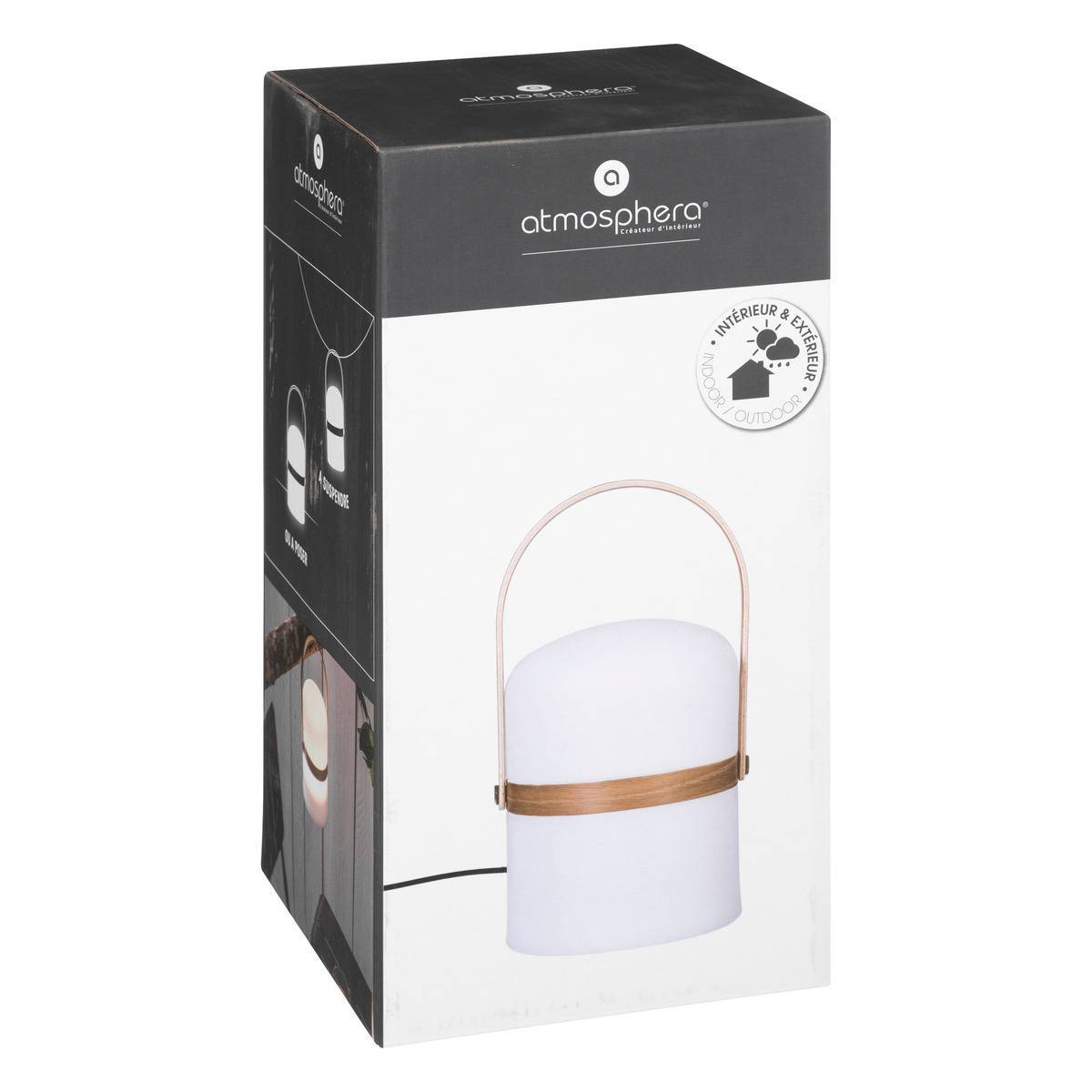 Atmosphera - Lampe d'extérieur "Kiara" blanc H27cm - Atmosphera Créateur d'intérieur - Imagen 3