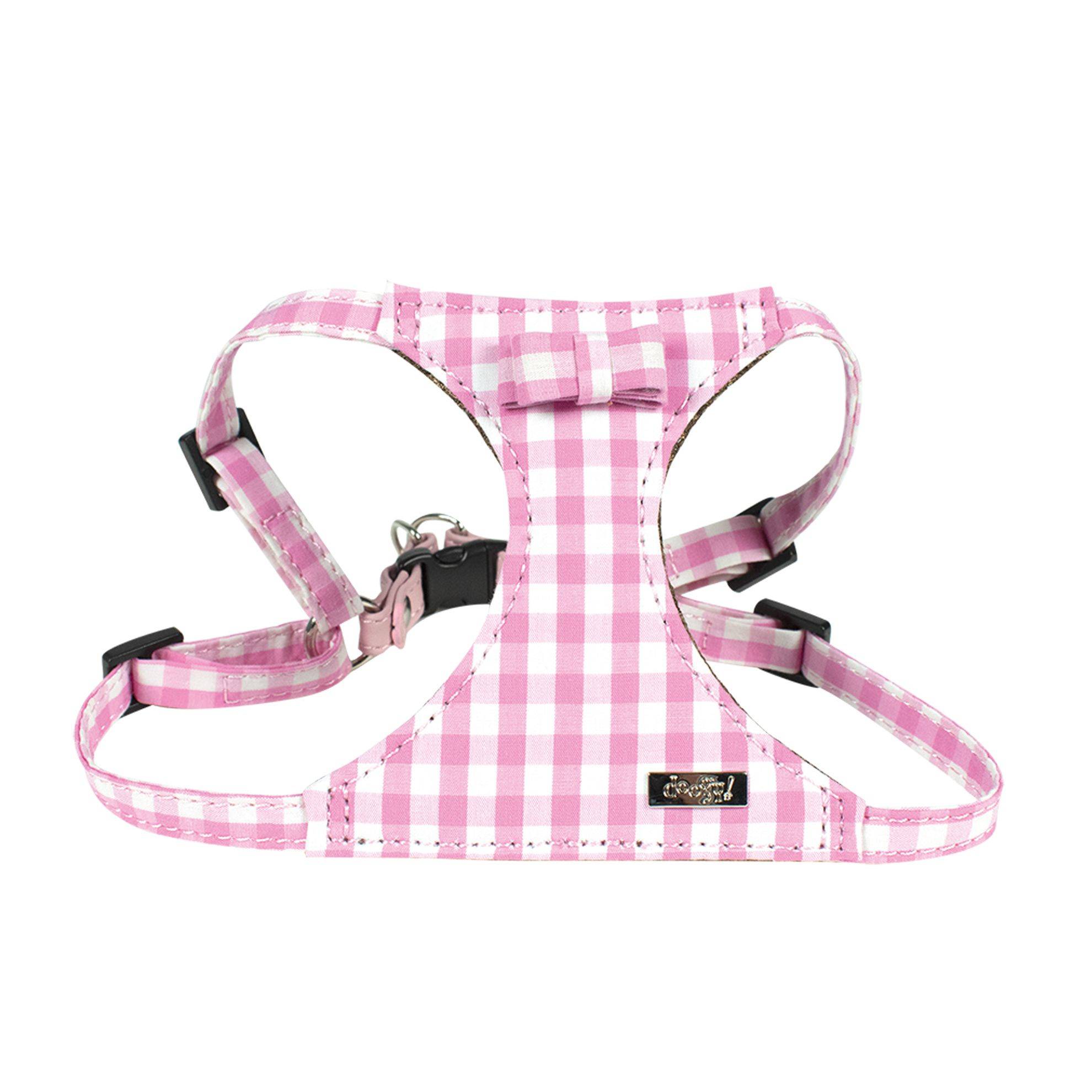 Harnais Vichy Rose : XS DOOGY FASHION